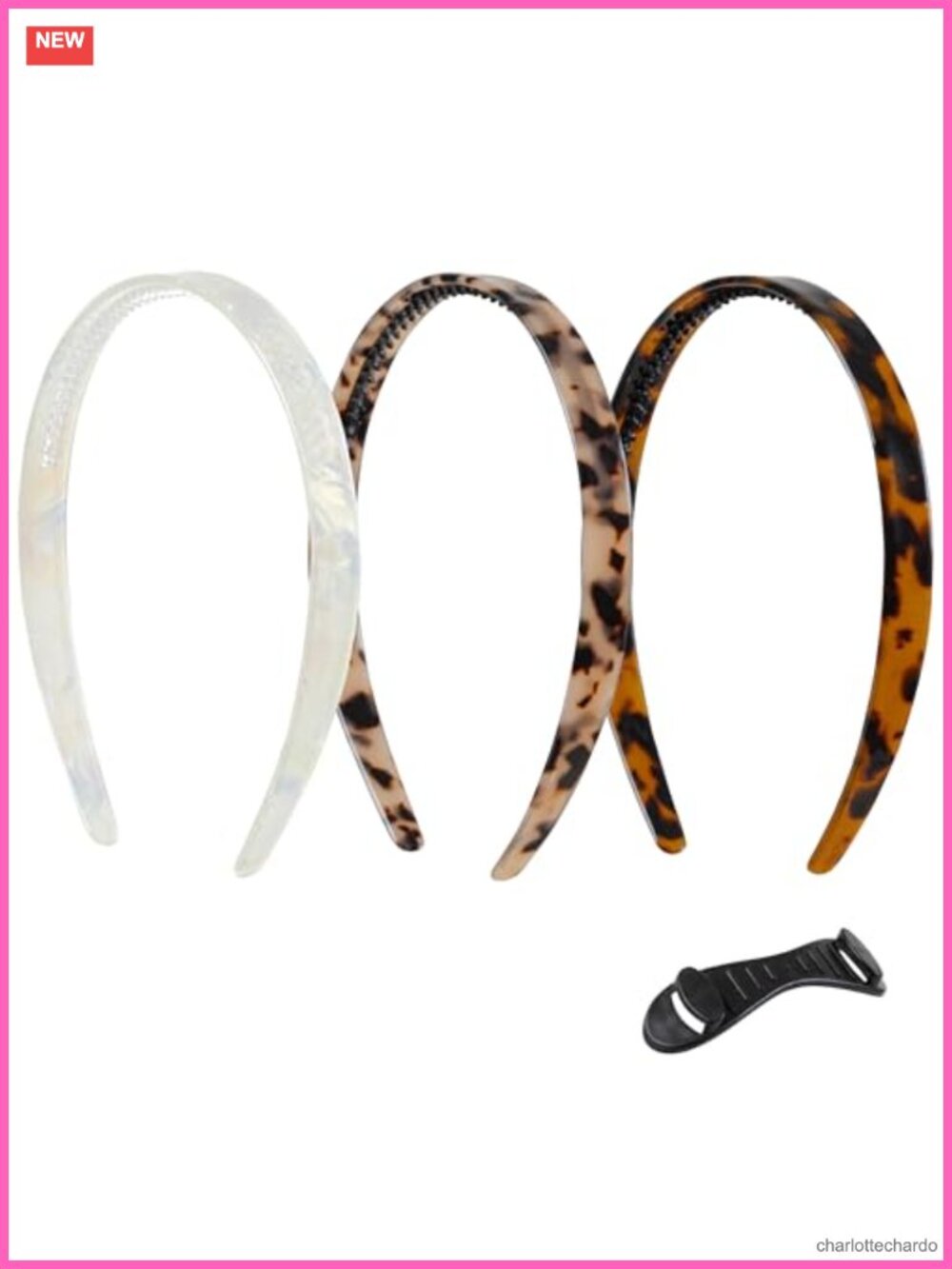 Acetate Headbands for Women Non Slip No Pressure Elastic Hair Accessories